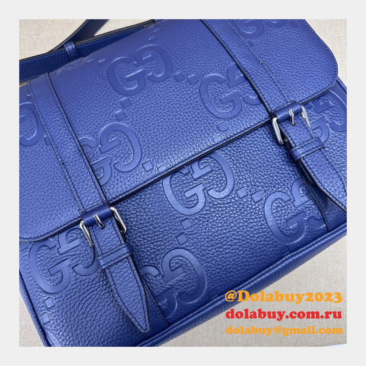 jumbo G*u*i inspired gg 1:1 mirror messenger 760234 blue bag
