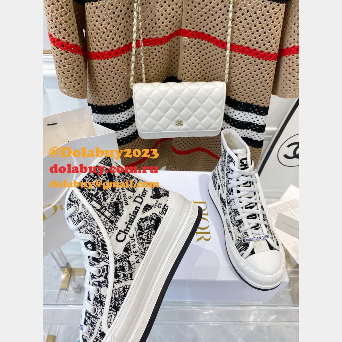 Best DIOR Platform Espadrilles Casual Cheap Perfect Sneakers