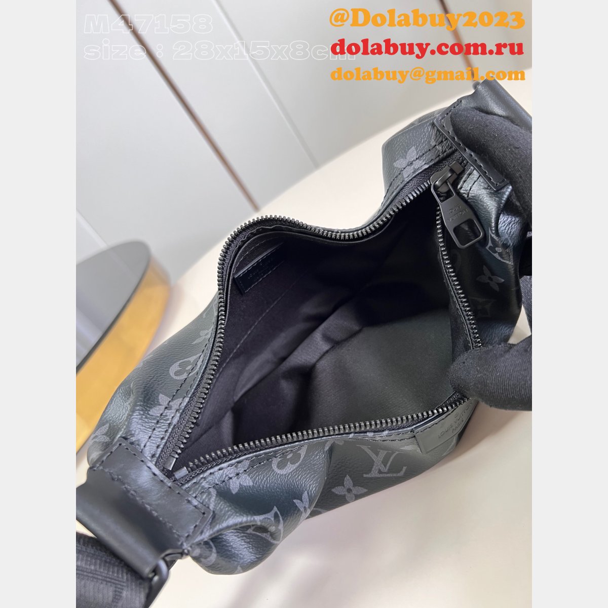 Hamac Bag Louis Vuitton Inspired M47158 Monogram Eclipse Canvas