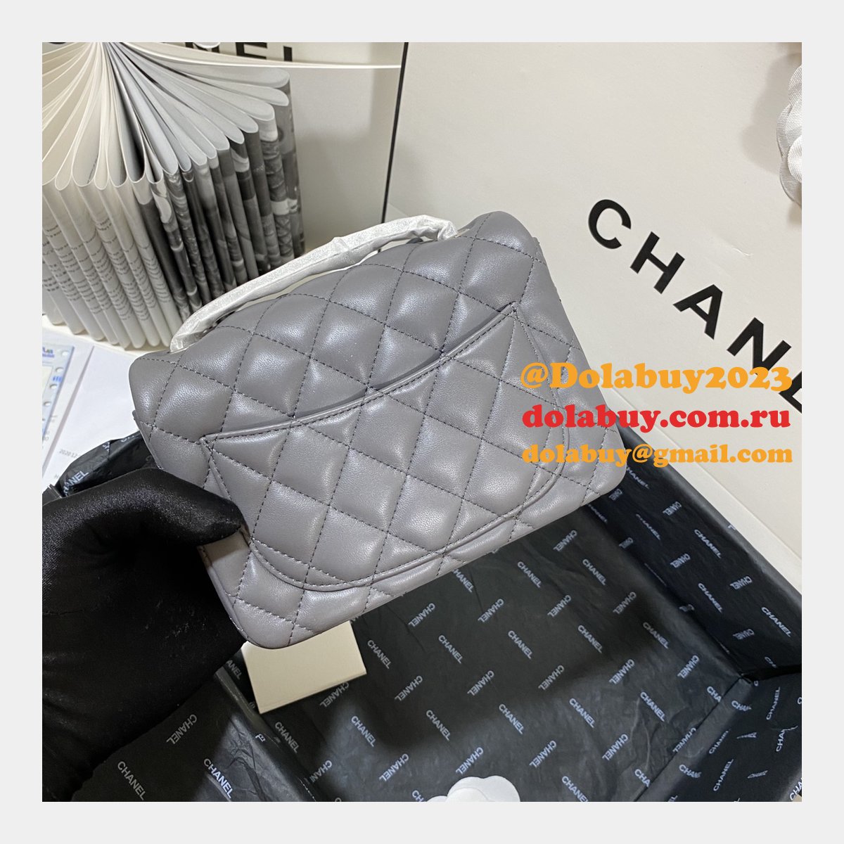 Knockoff CC Lambskin Flap Bag 17cm AS1115