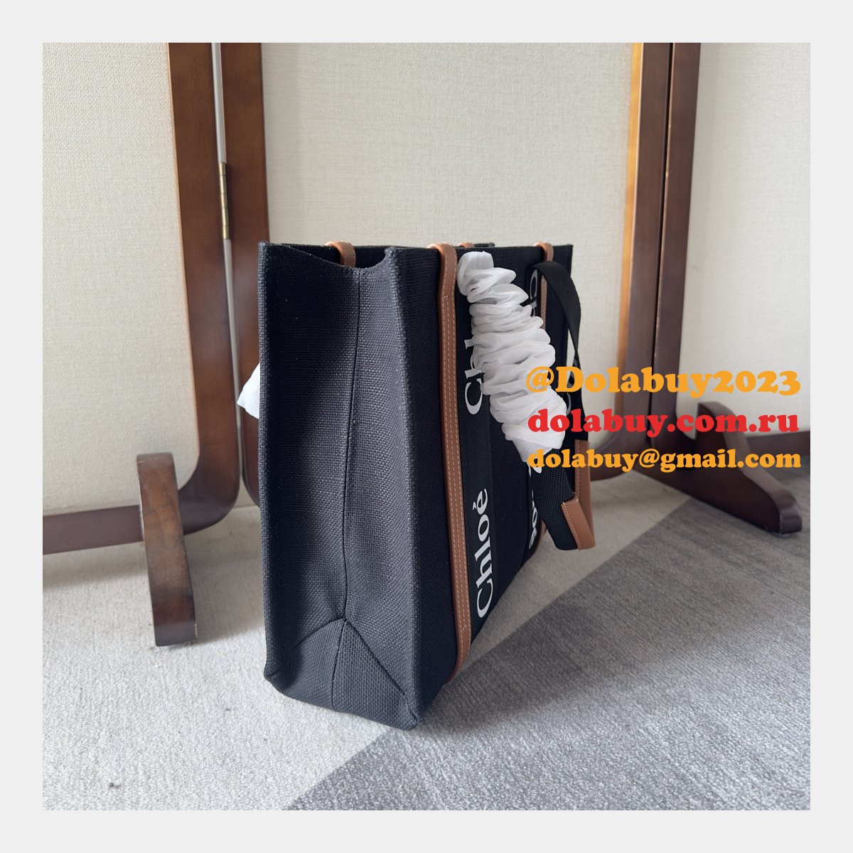 High Quality Chloe Woody Handbag Wholesale online Black