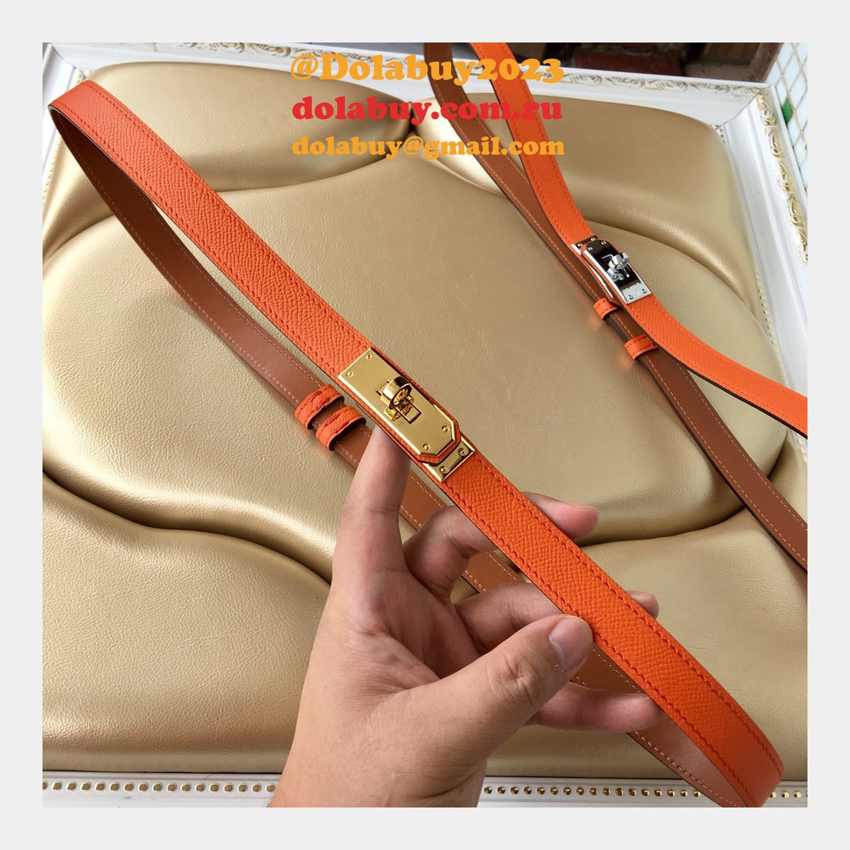 7 Star hottest selling hermes kelly thin belt 17mm