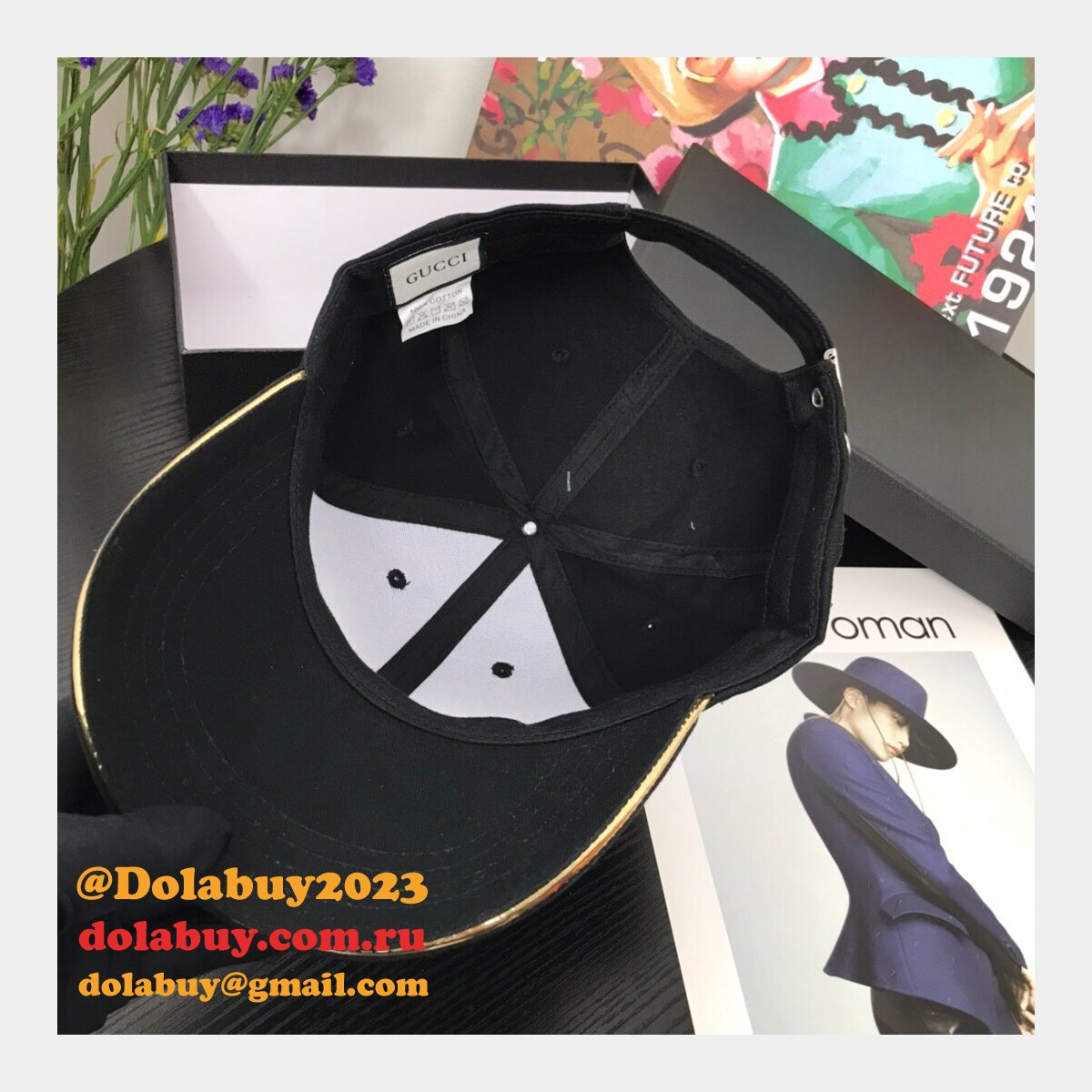 best G*u*i court simple embroidery logo baseball cap