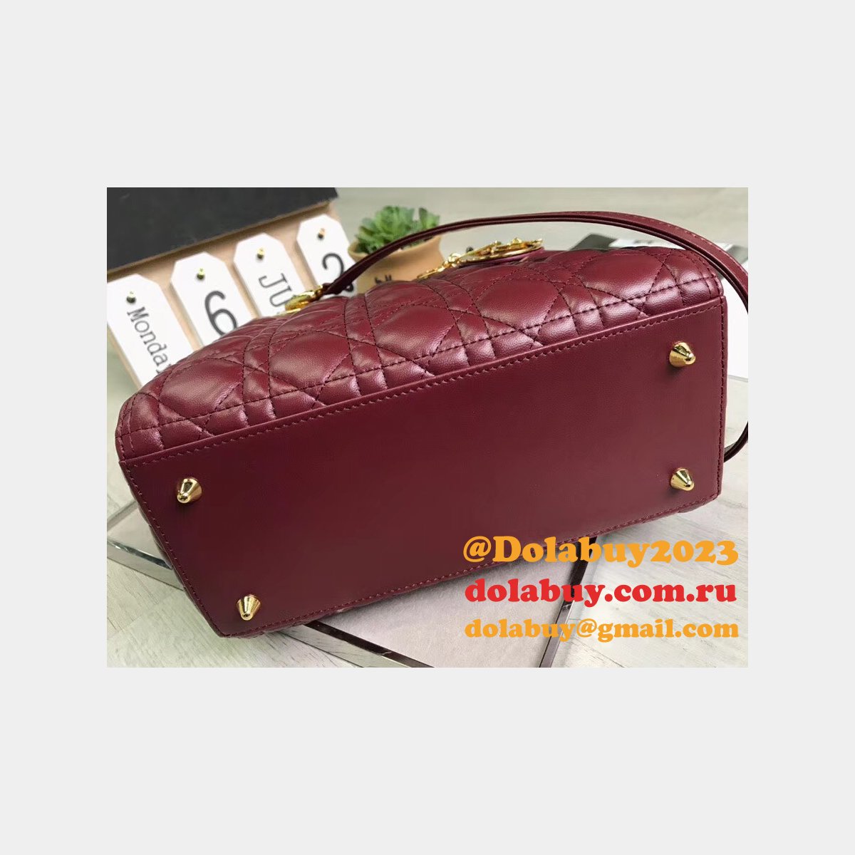 Fashion Christian Dior Lady Dior Top Quality 24CM Fake Bag