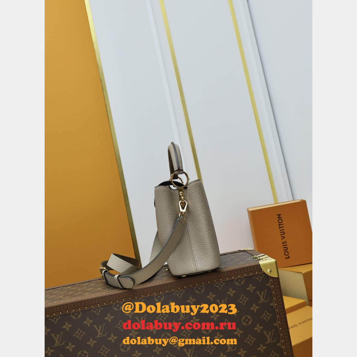 Luxury Designer Louis Vuitton Capucines BB M24728 Handbag