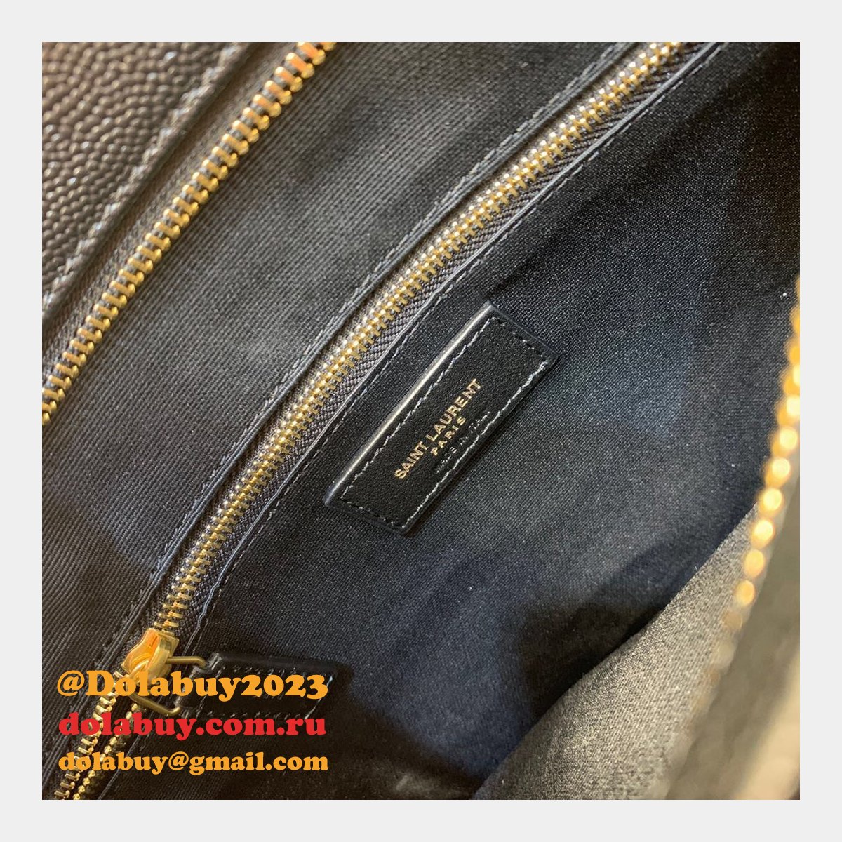 Shop Ysl Replica Saint Laurent Red and Black