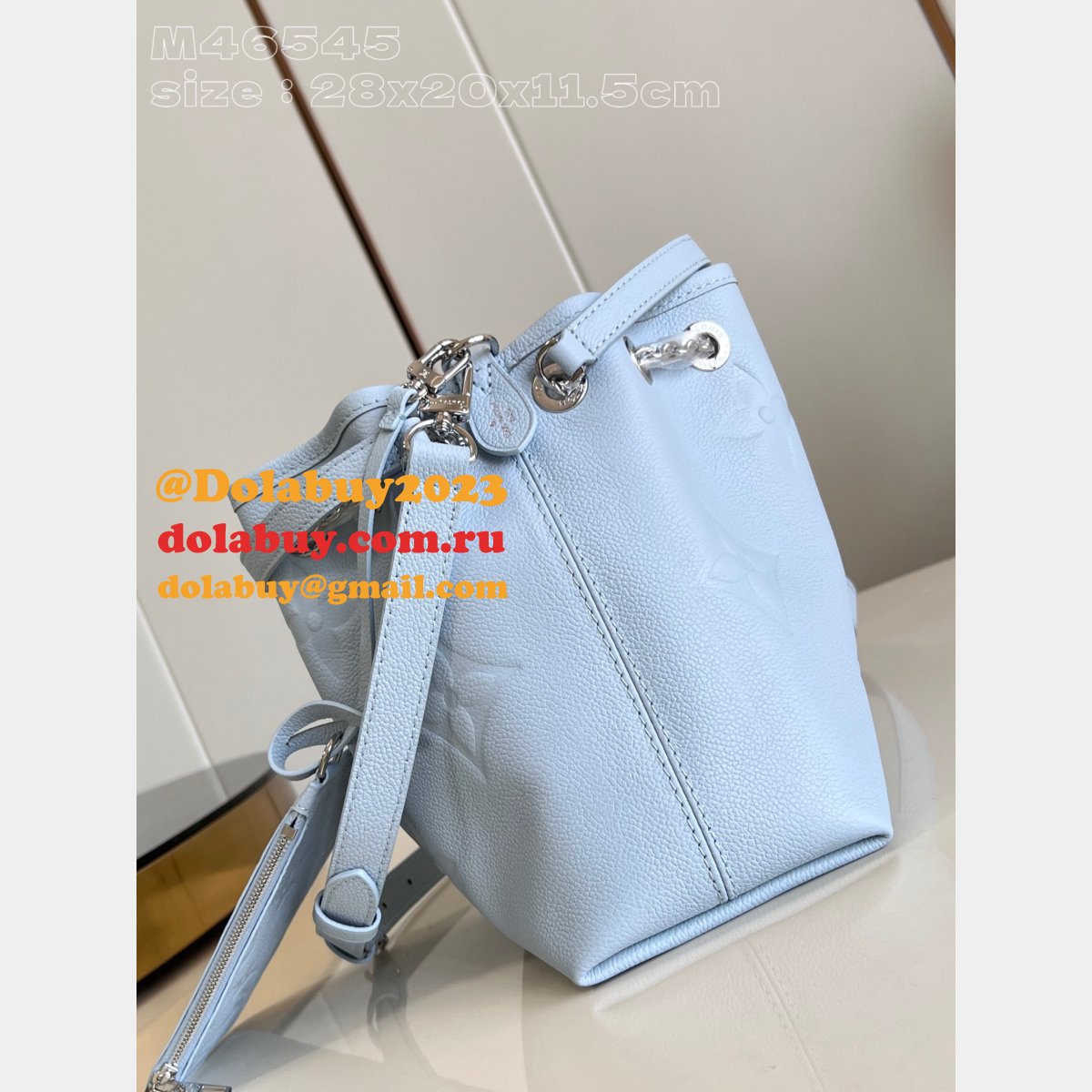 Louis Vuitton Designer Inspired M46545 Monogram Empreinte Blue Bag