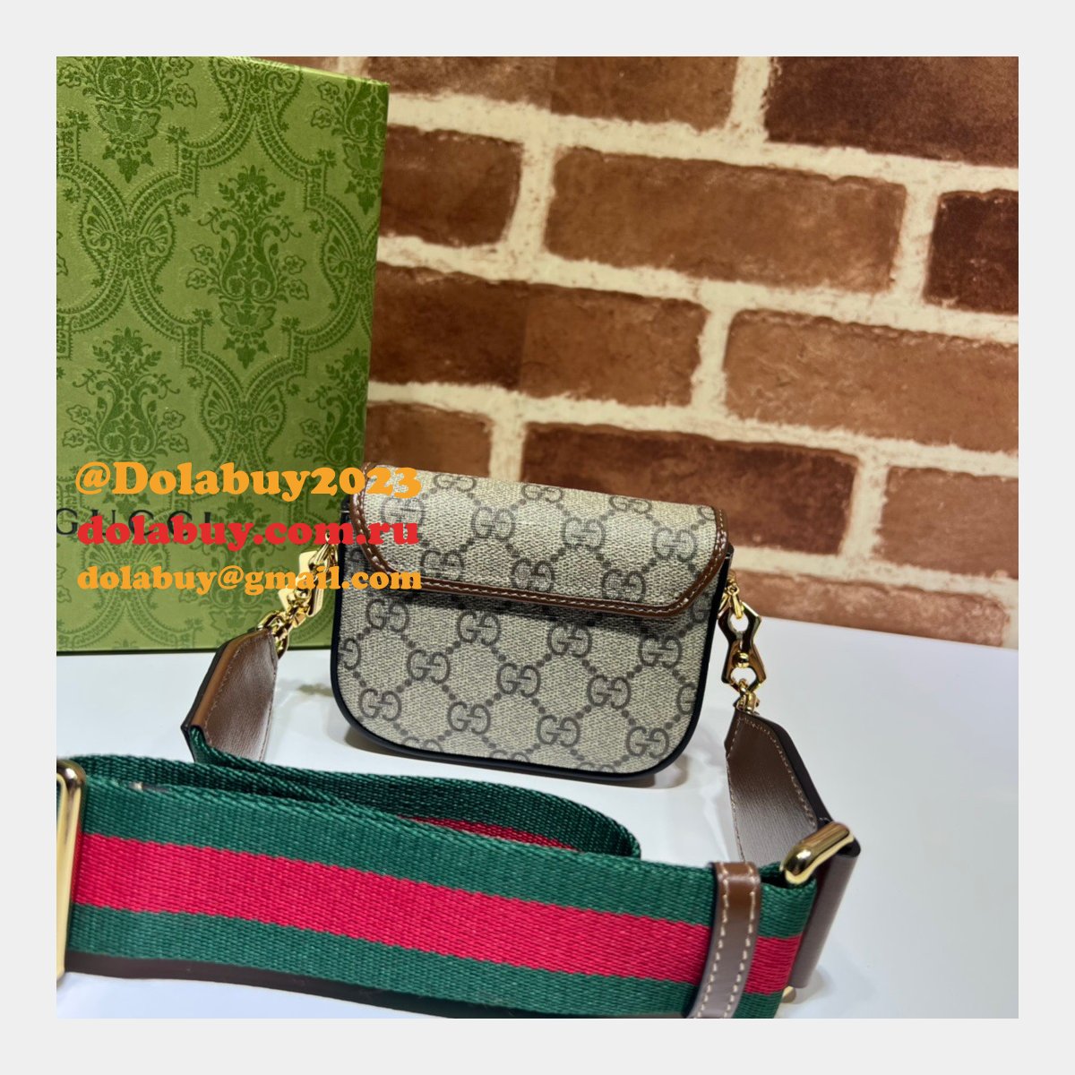 china G*u*i high-end replica 699760 horsebit 1955 strap wallet