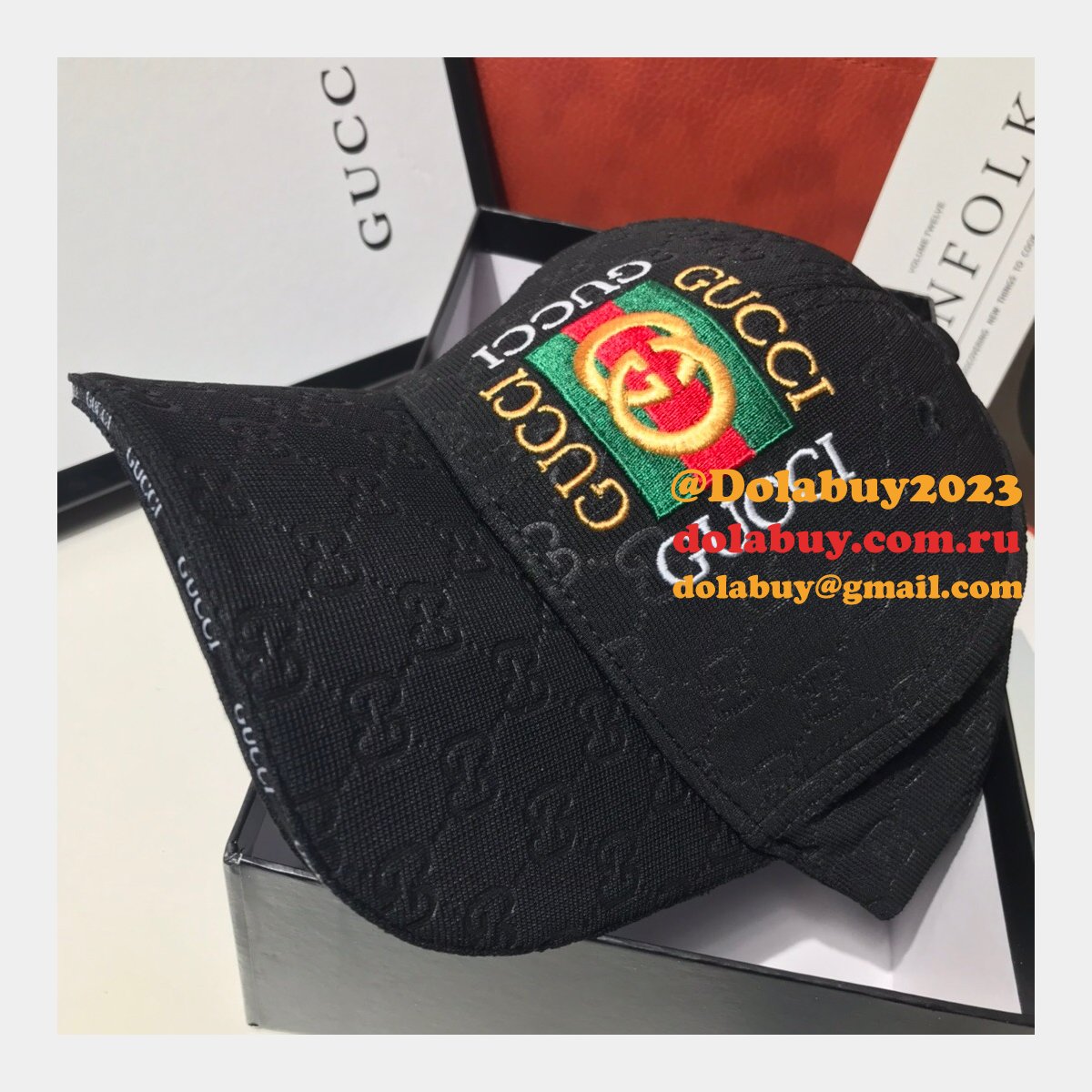 aaa+ G*u*i palace classic pattern simple embroidery logo hats