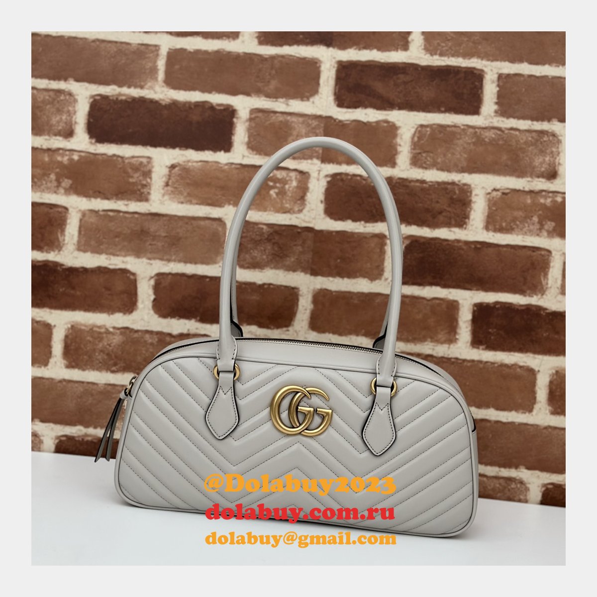 designer 795218 gg marmont G*u*i replica top handle bag