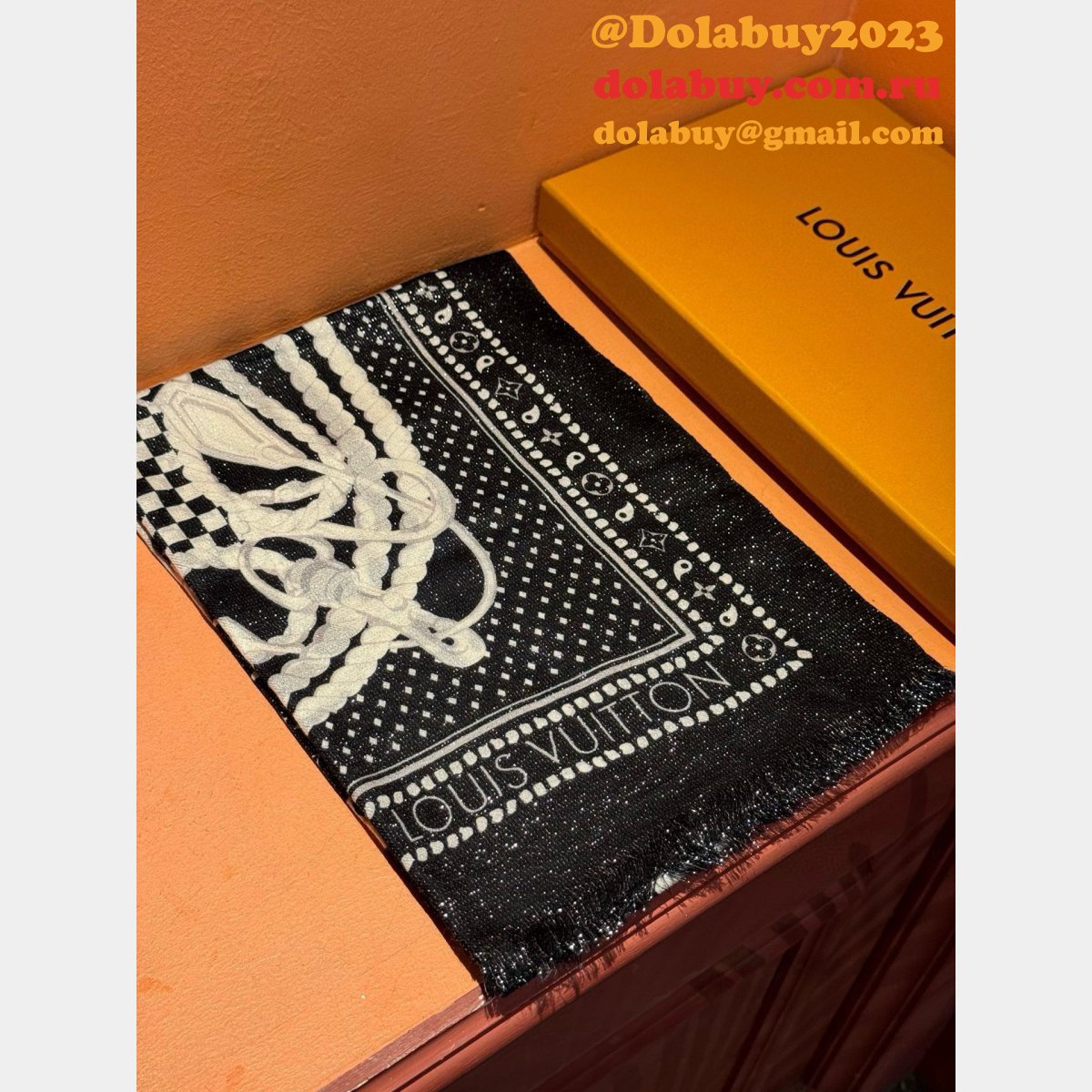 Luxury Fashion LV Silver Cashmere