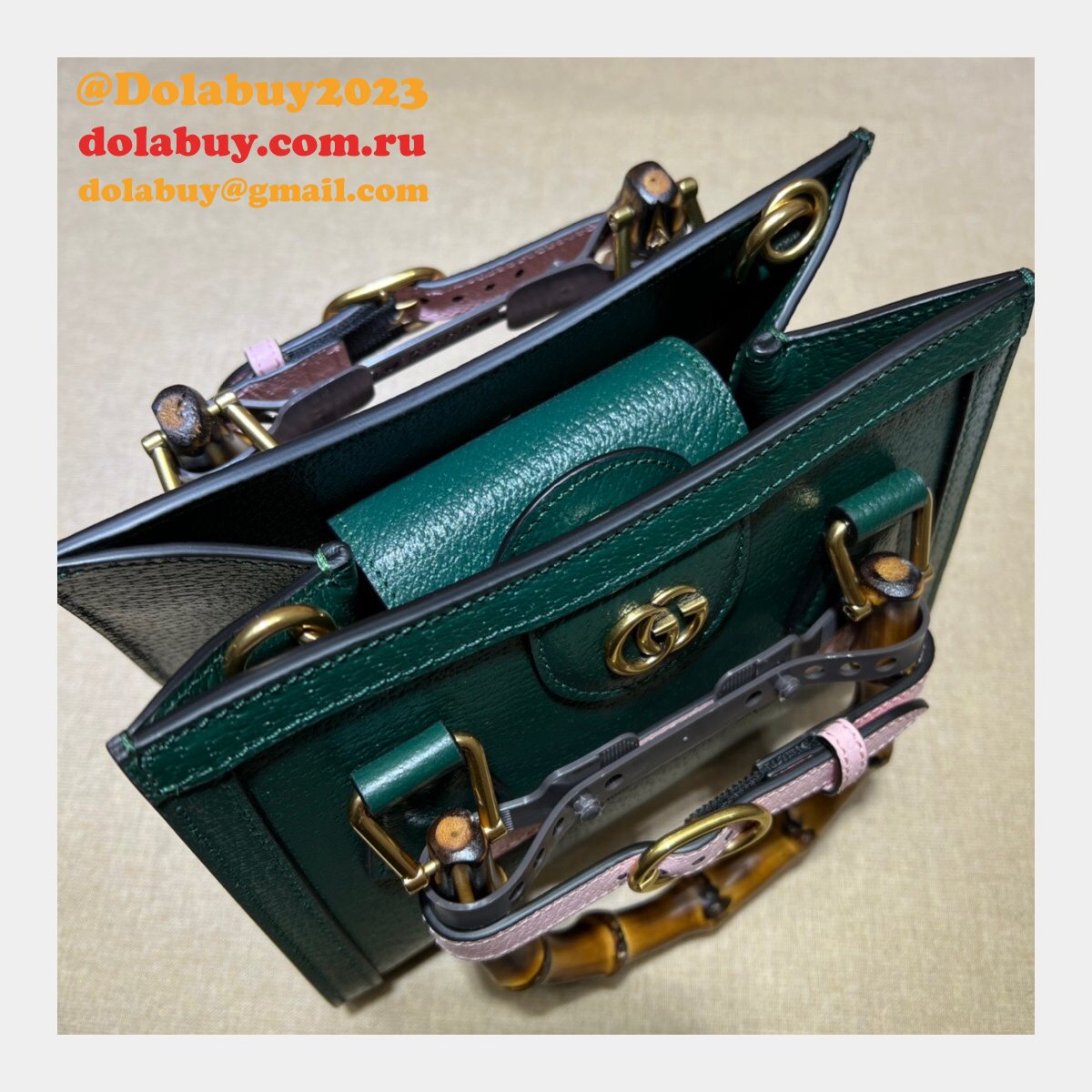 G*u*i designer replica 702732 diana mini tote bag leather