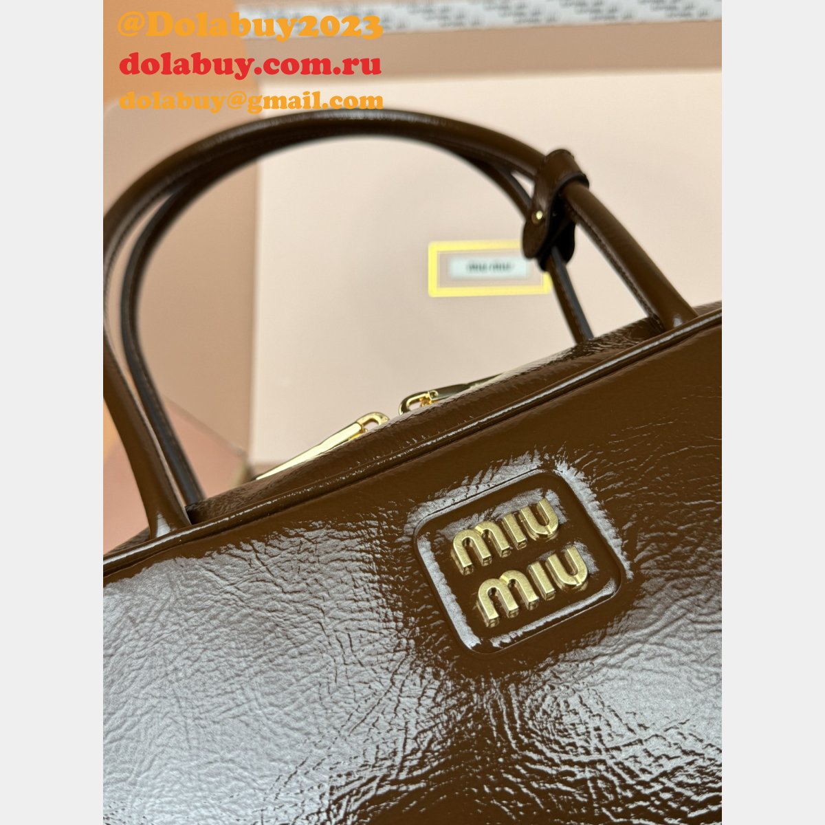 Top Quality MIU MIU Beau Patent Leather 5BB173 Bag
