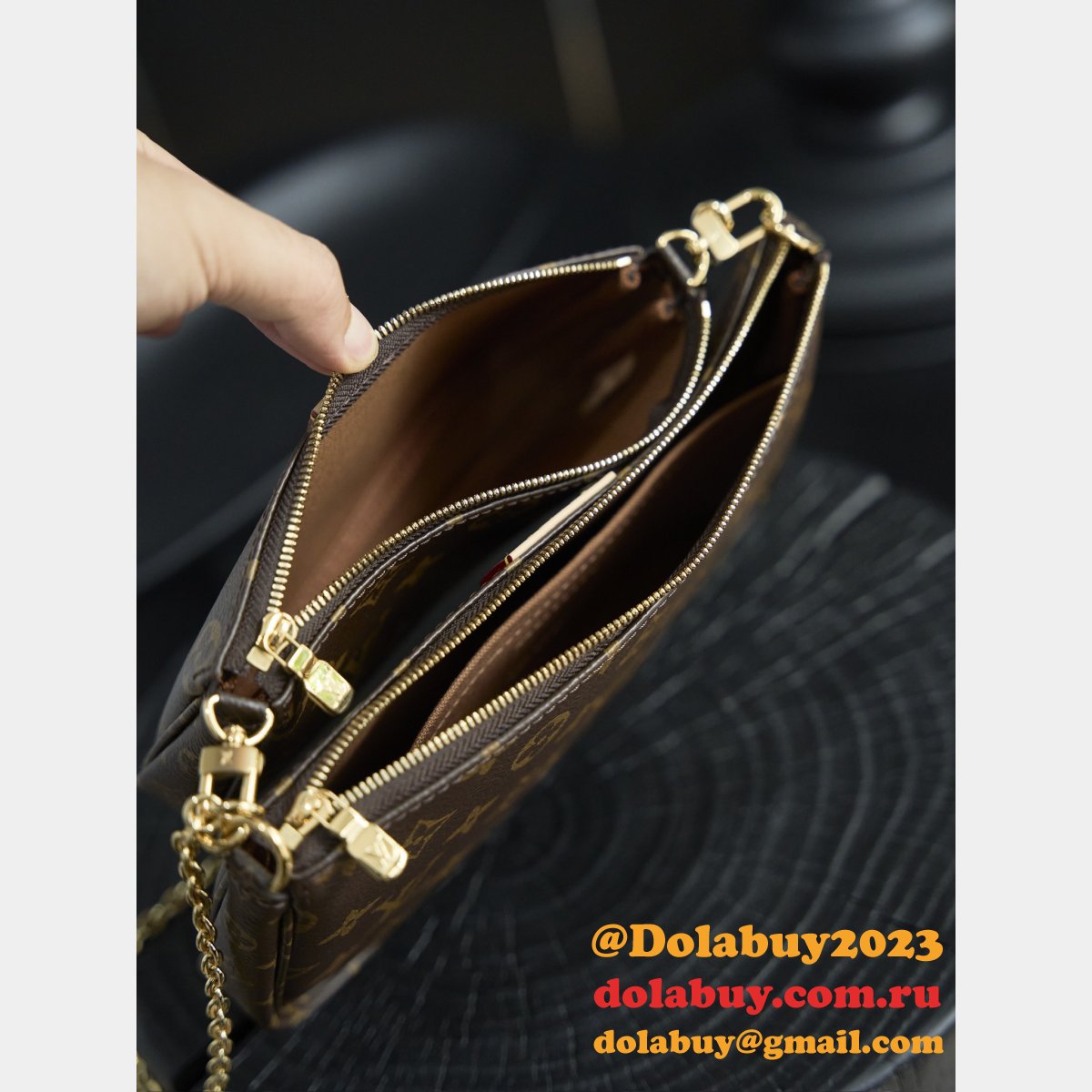 Louis Vuitton Luxury M44840 Multi Pochette PINK or Greem