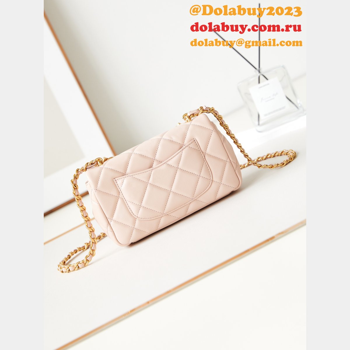 UK Copy 1:1 Mirror Matelasse Chain Handle Flap AS4595 Bag