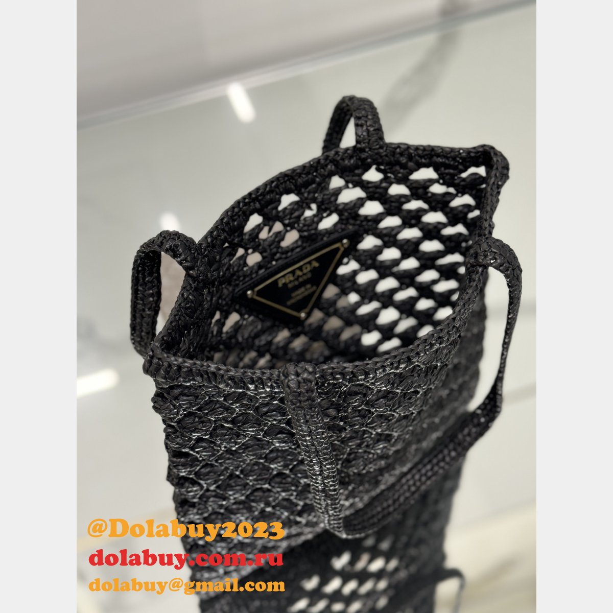 Wholesale Prada straw shopping bag 1BG493