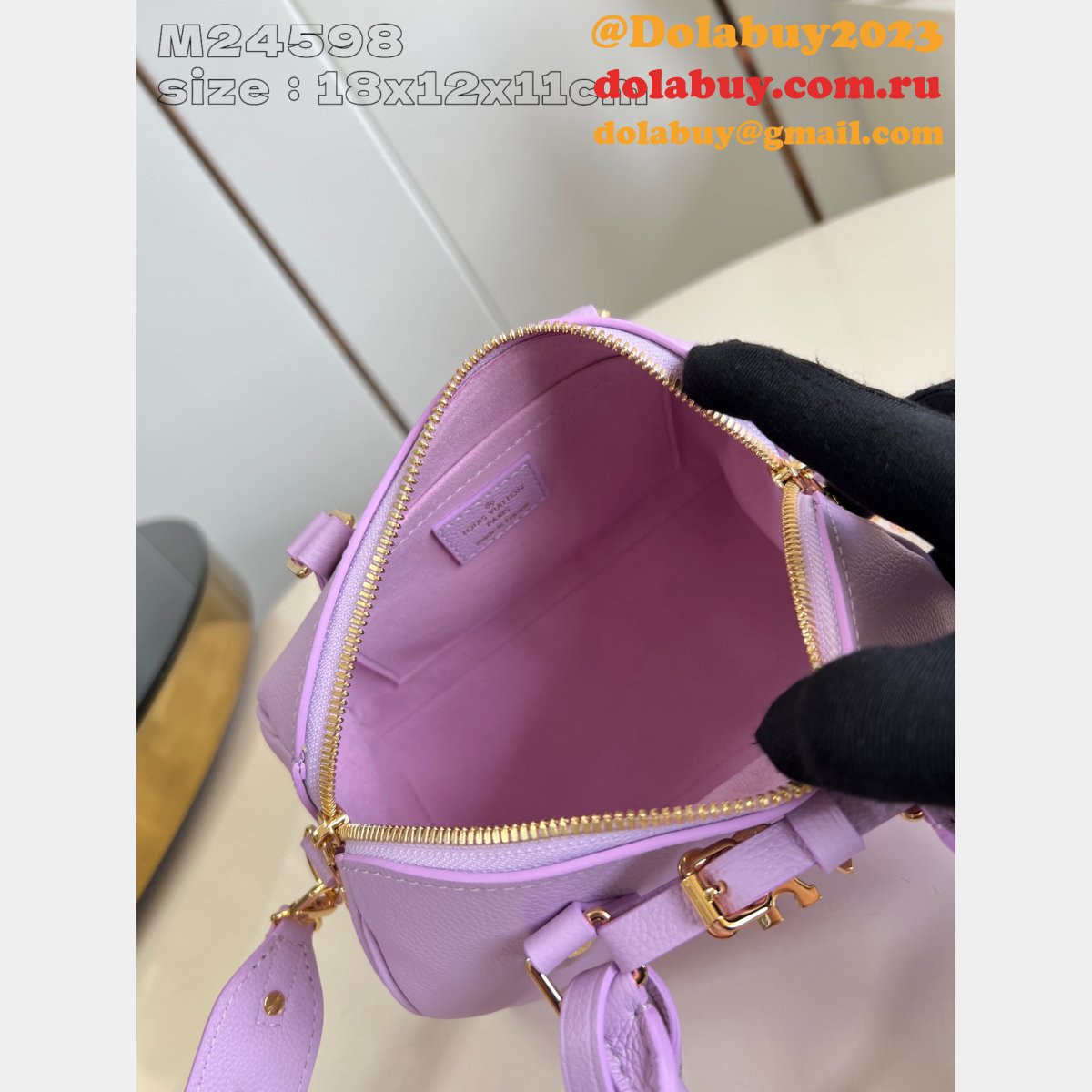 Shop Top M24598 Louis Vuitton Speedy Cheap Purple Replica Bag