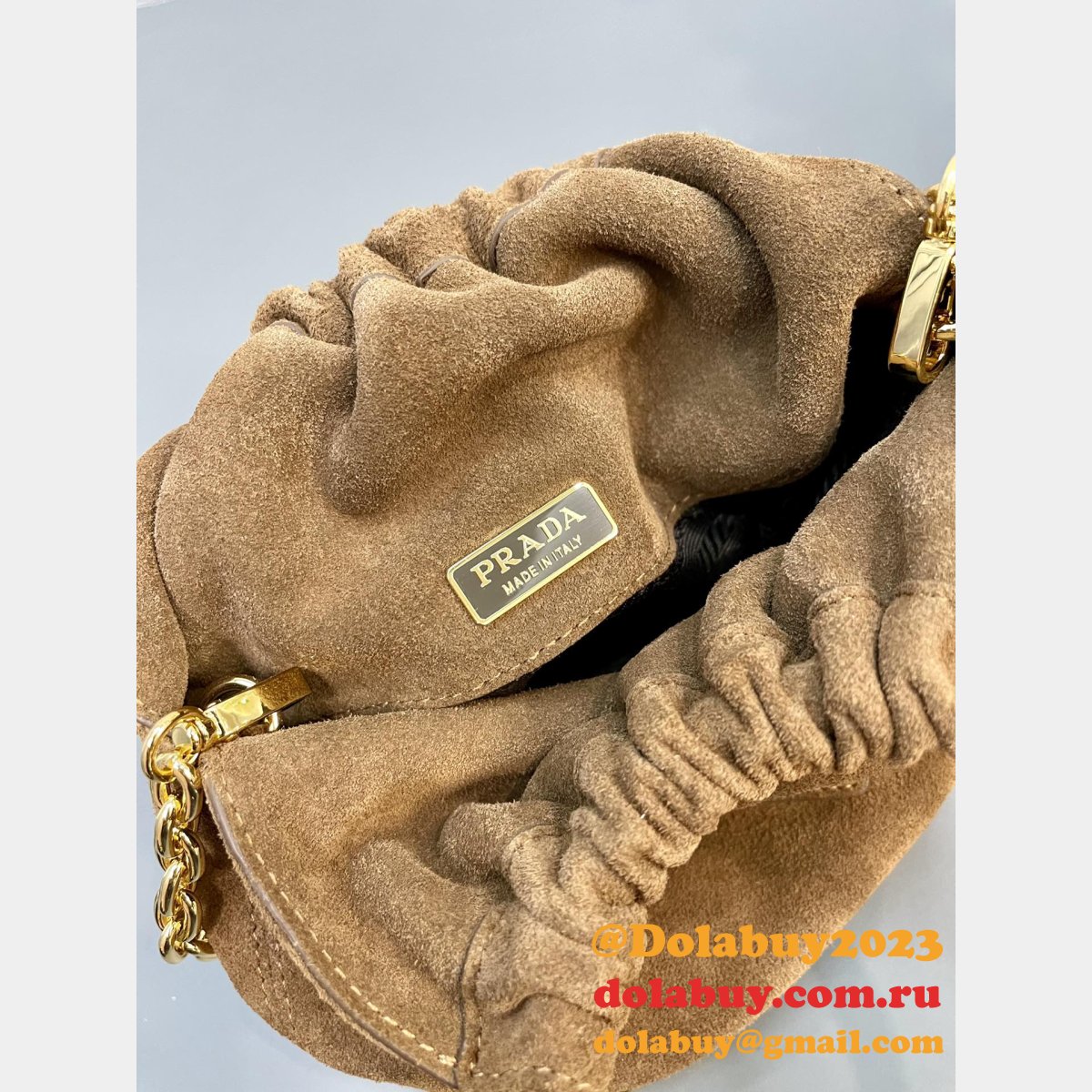 Wholesale New Prada 1:1 Mirror Mini Nappa Bucket Bag 1BC227