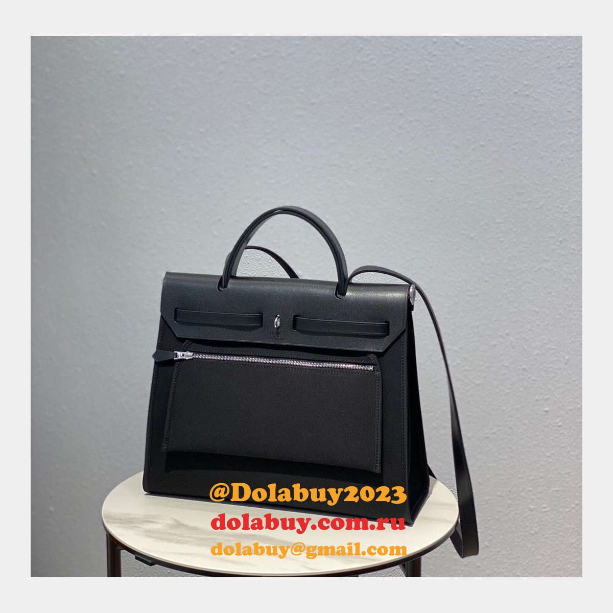 Best Replica Hermes Herbag Black Bags Top Quality Store