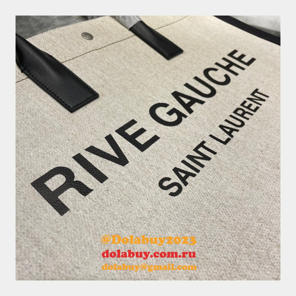 Buy Replica YSL Yves Saint Laurent Rive Gauche Large Tote Bag Printed Canvas