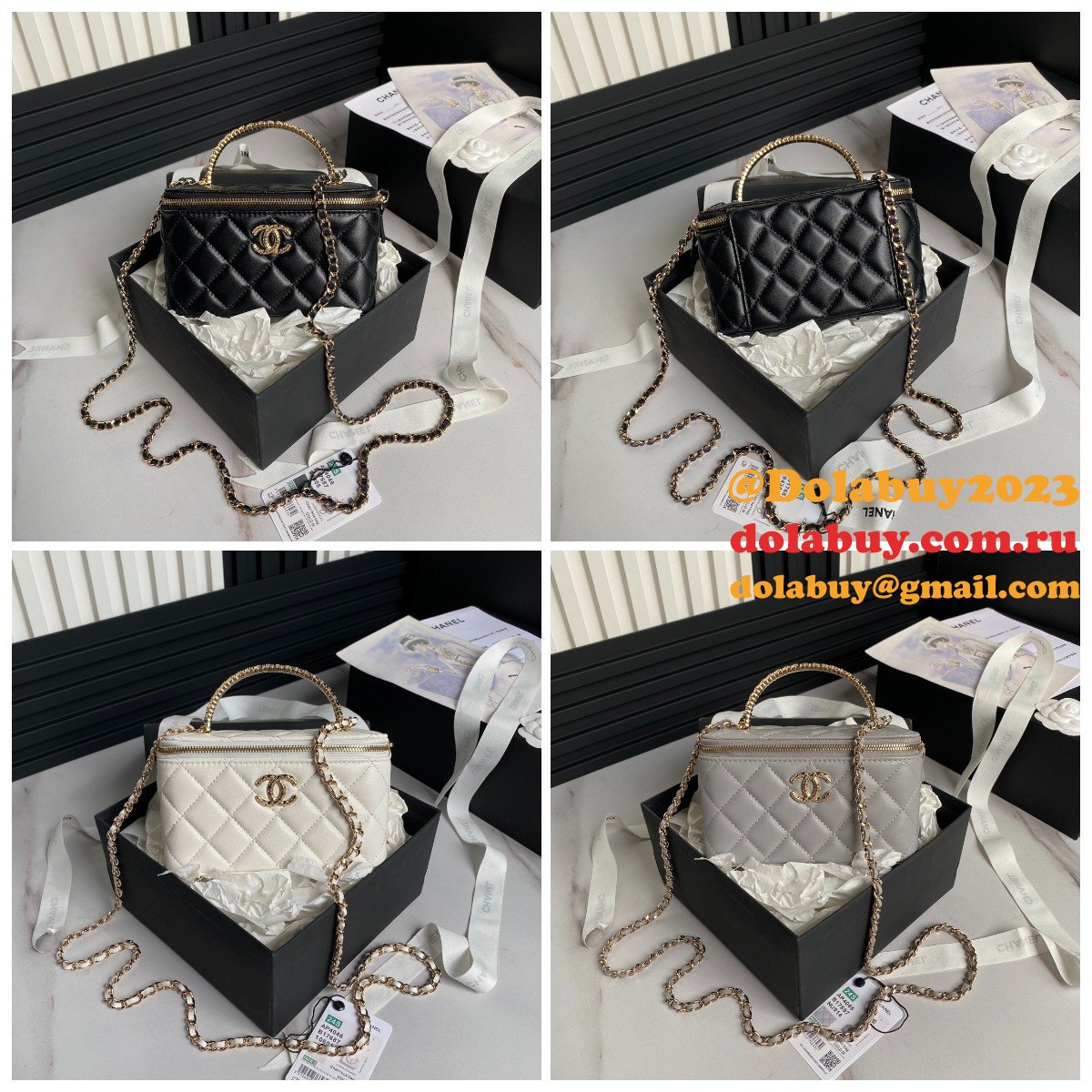 Imposter Designer Handbags Clutch With Chain Vanity AP4046