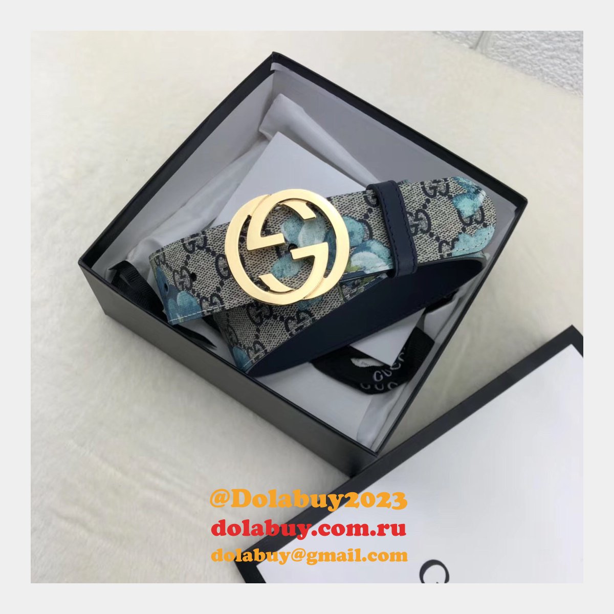 G*u*i belt with double g buckle 38mm-1 top quality