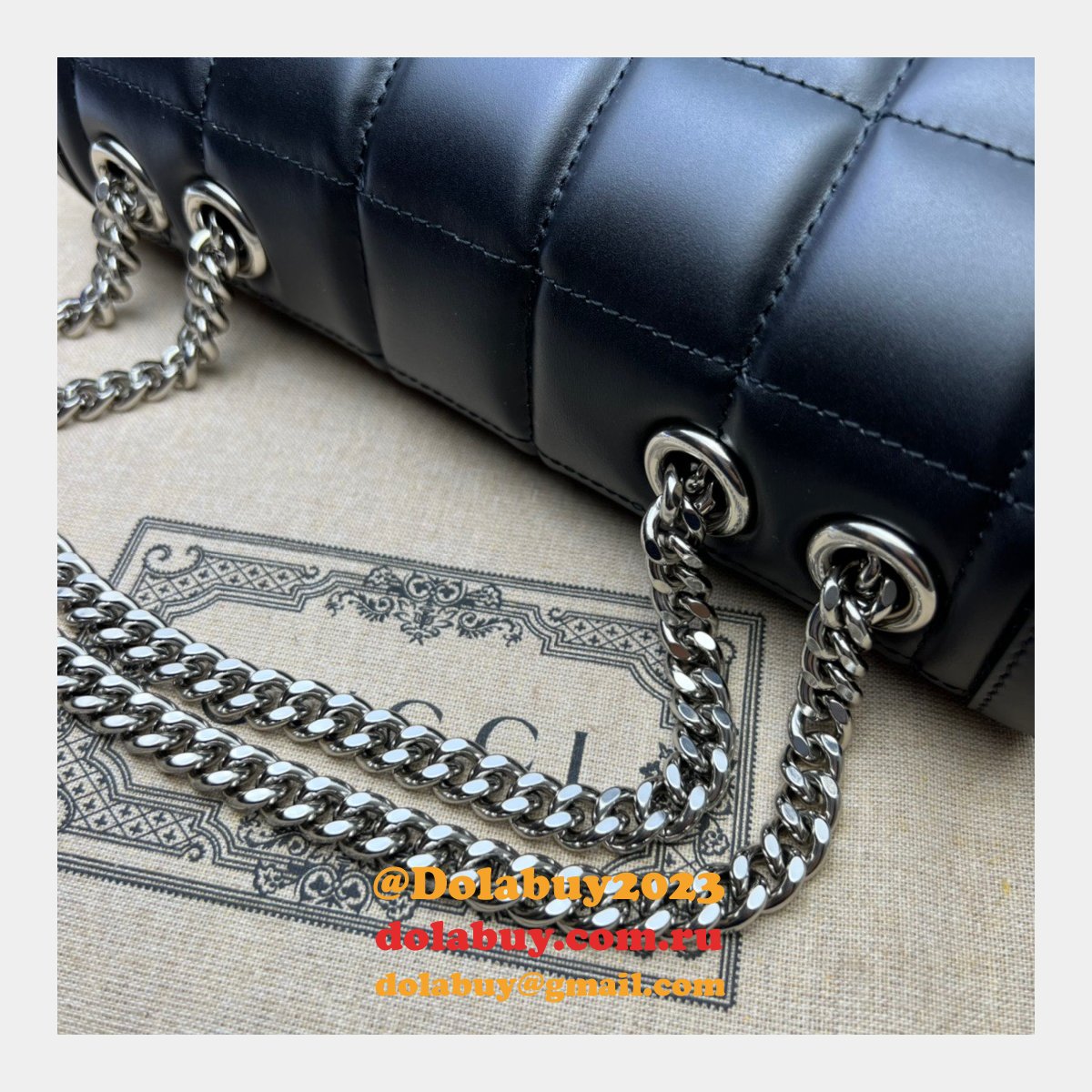G*u*i designer deco chain shoulder 740834 replica bag