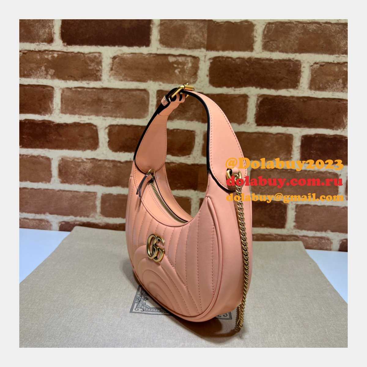 G*u*i aaa+ gg marmont half-moon-shaped 699514 fashion bag