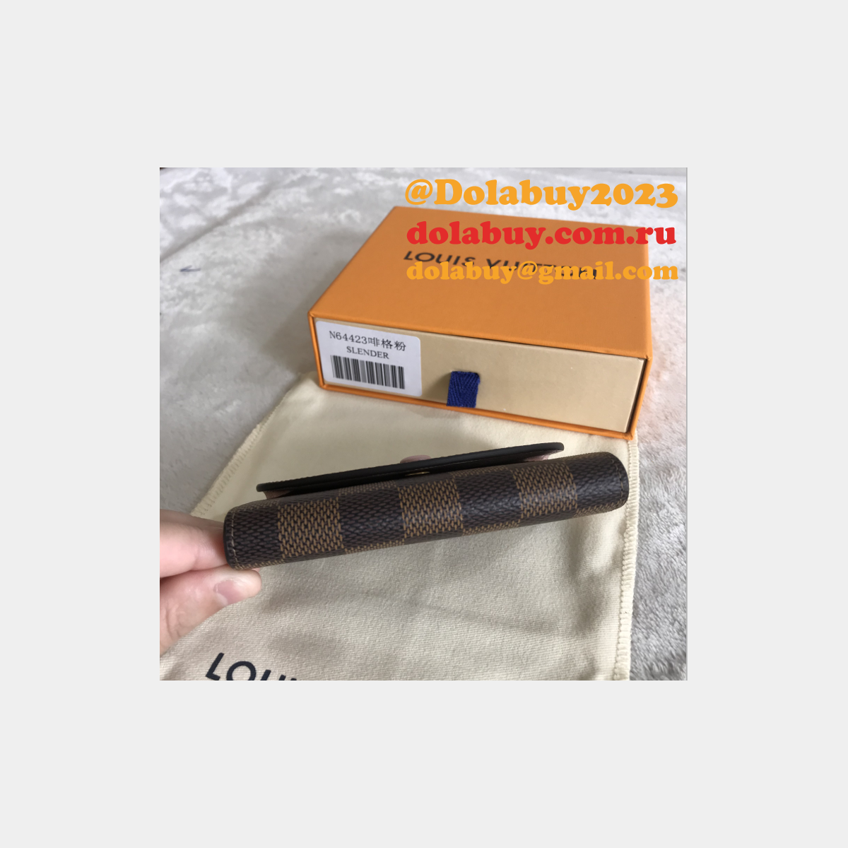 Replica LV N64423 Damier Canvas & Leather Rosalie Coin Purse