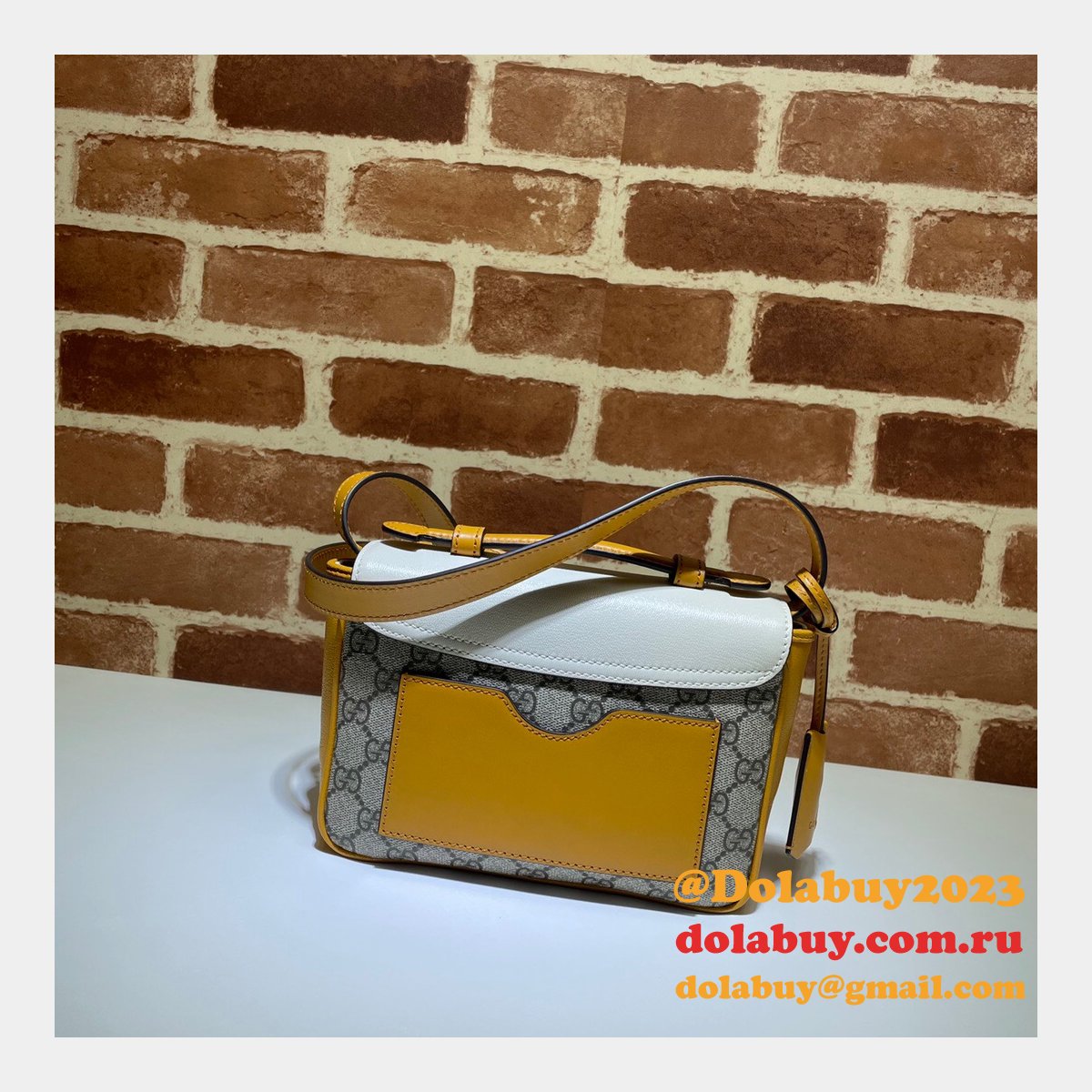 high quality G*u*i replica 658487 padlock mini bag in gg supreme canvas