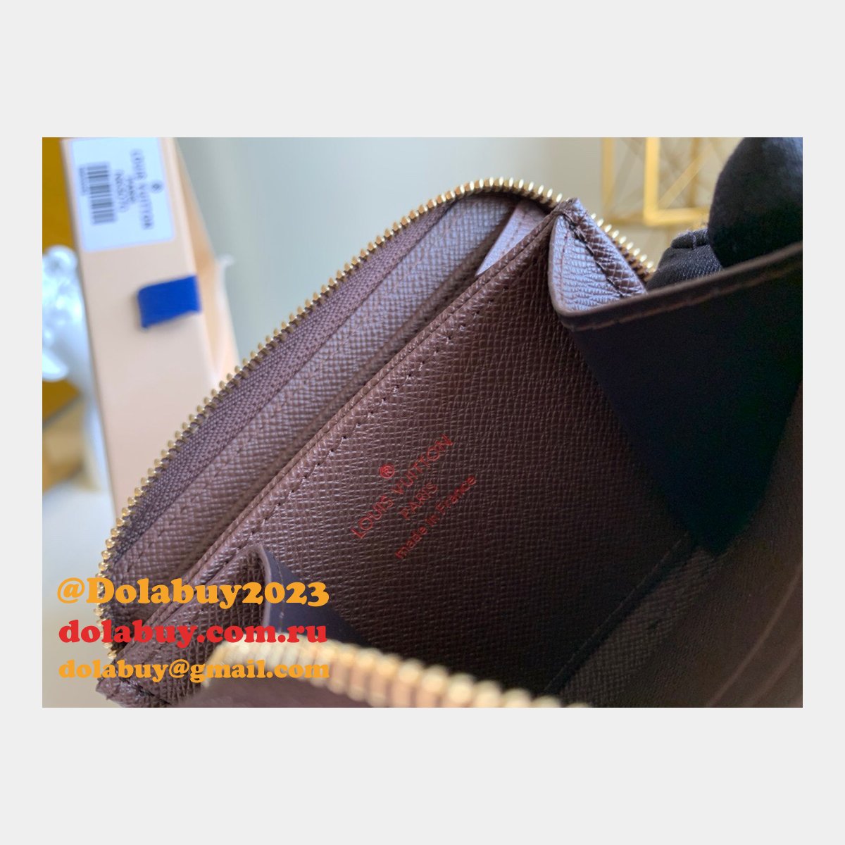 Louis Vuitton Wholesale N63070 Zippy Coin Purse Damier Ebene