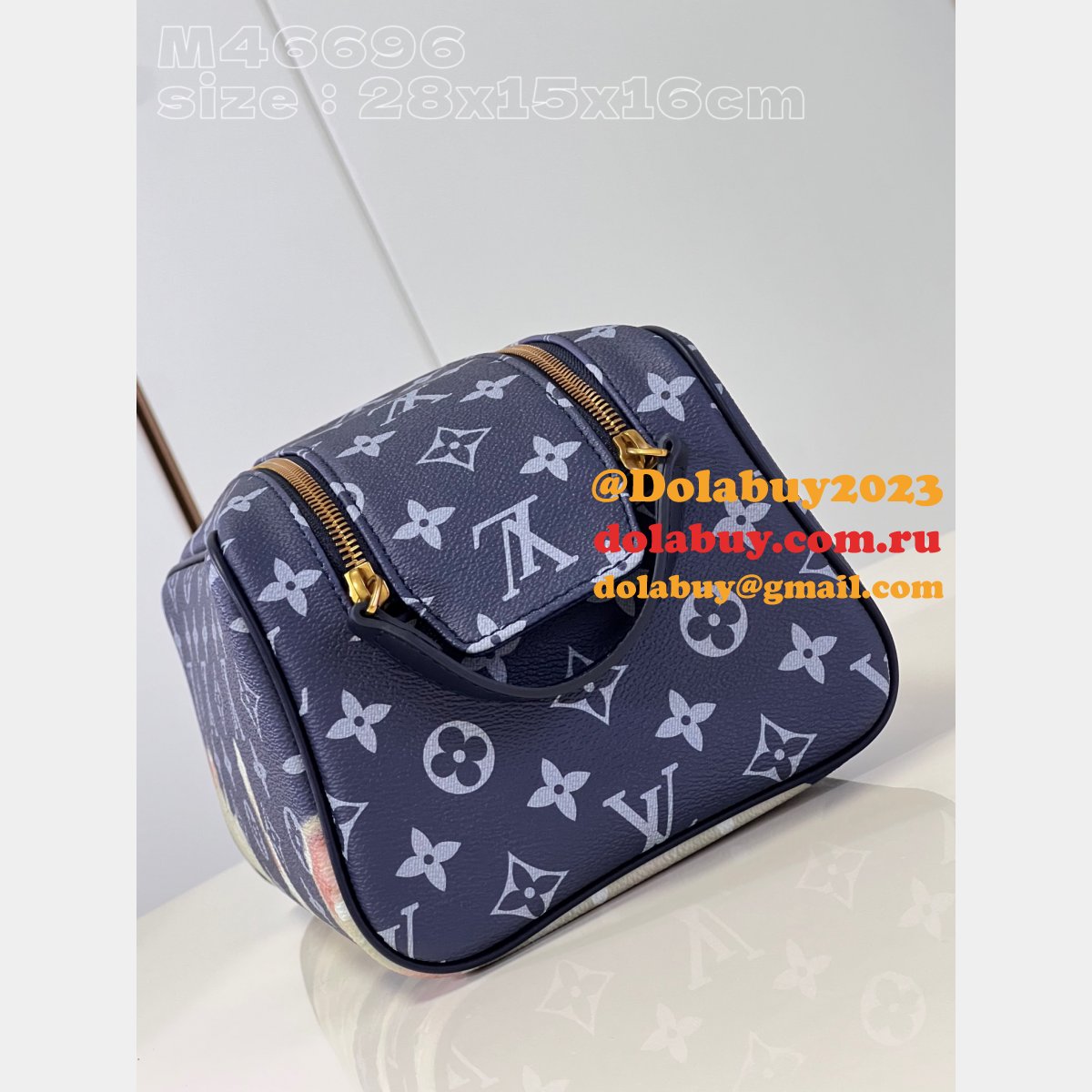 Dopp Kit M46696 Louis Vuittons Replicas High Quality Copy Designer Bag