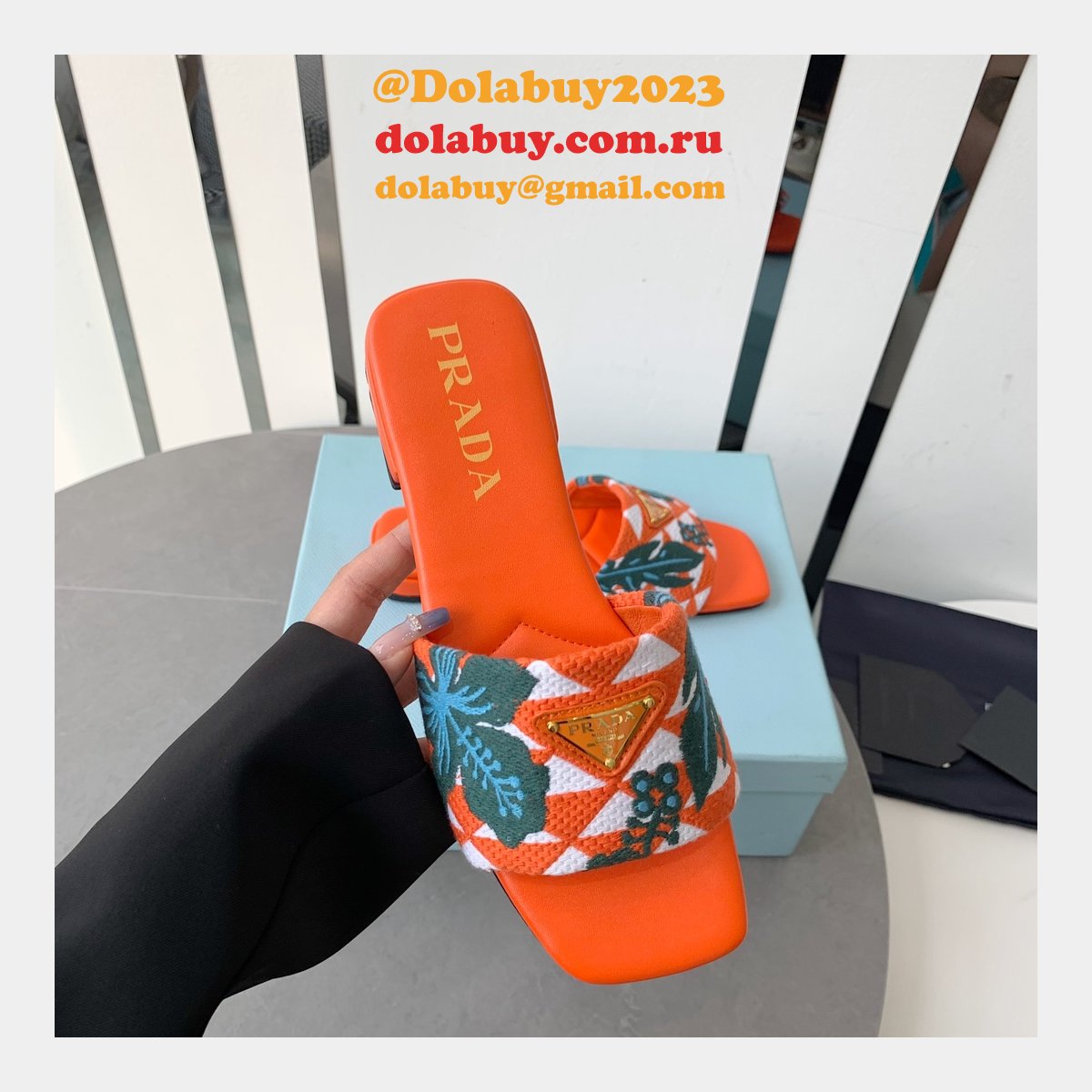 Cheap High End Fake Prada Braided Flower Embroidered Flats Shoes