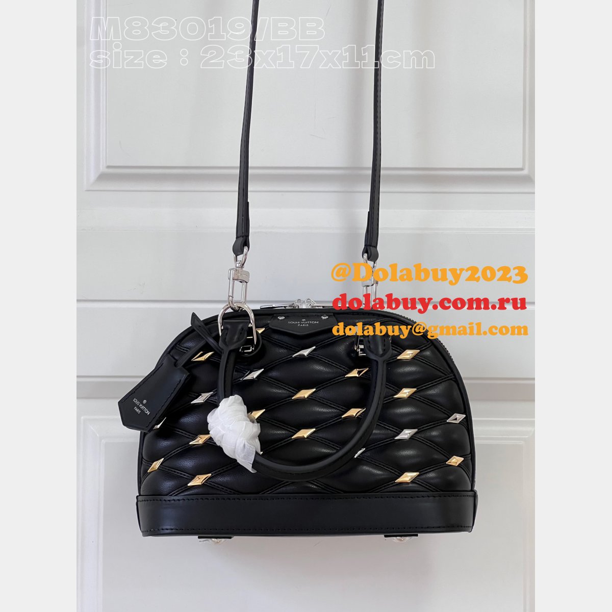 1:1 Mirror M83019 Nano Alma Malletage High Copy Louis Vuitton Black Bag