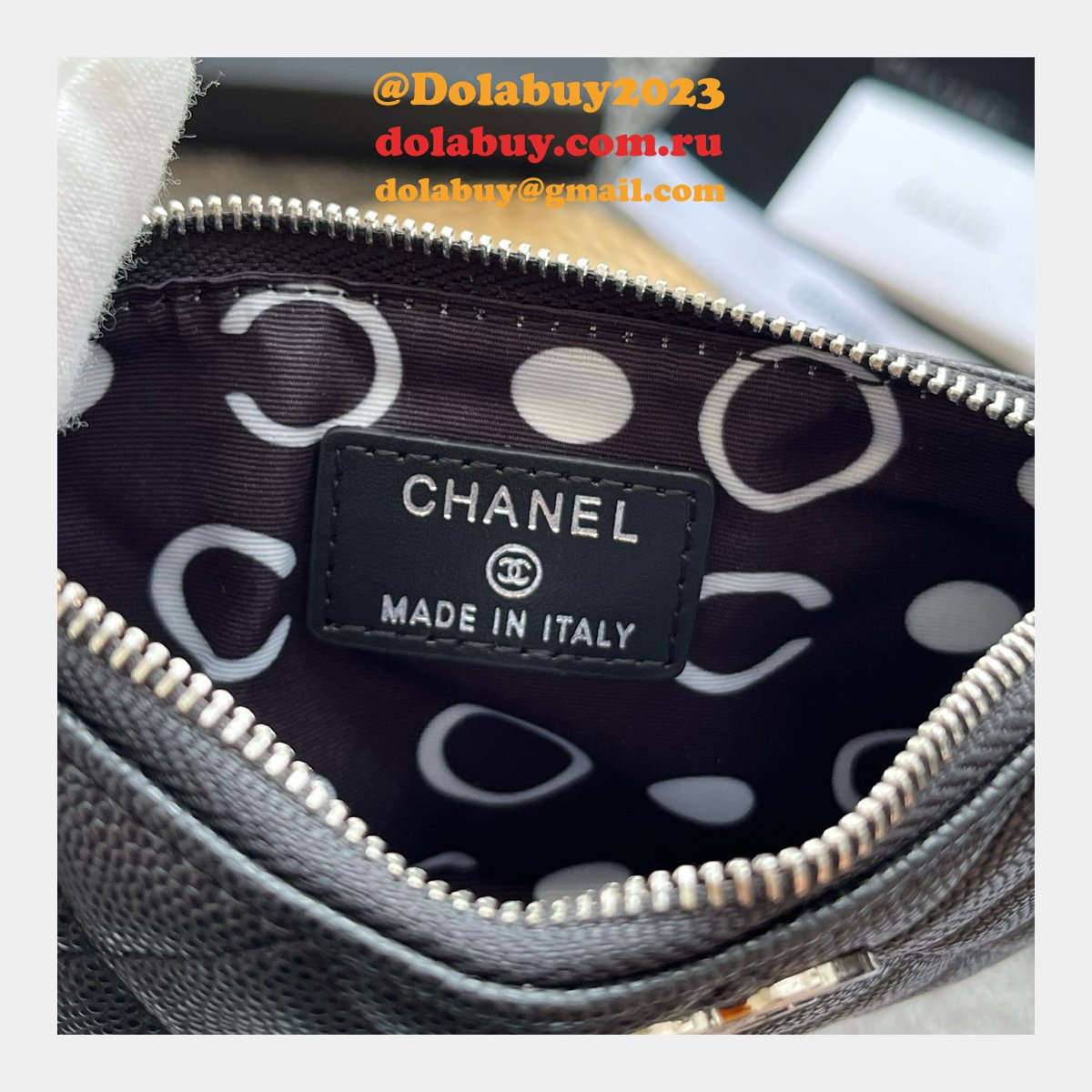 Pre-owned 1:1 Mirror AP3833 & AP3836 Pouches Cosmetic Leather Purse