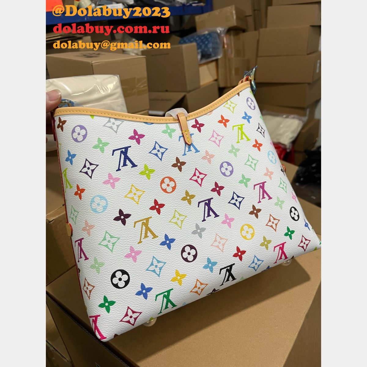 LV x TM CarryAll M13661 Louis Vuitton Knockoff Designer Bags