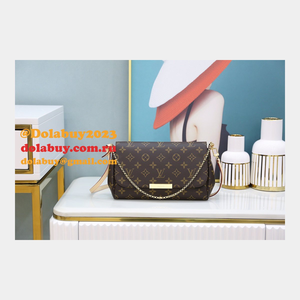 Louis Vuitton Favorite Monogram Canvas M40718 Replcias Handbagss