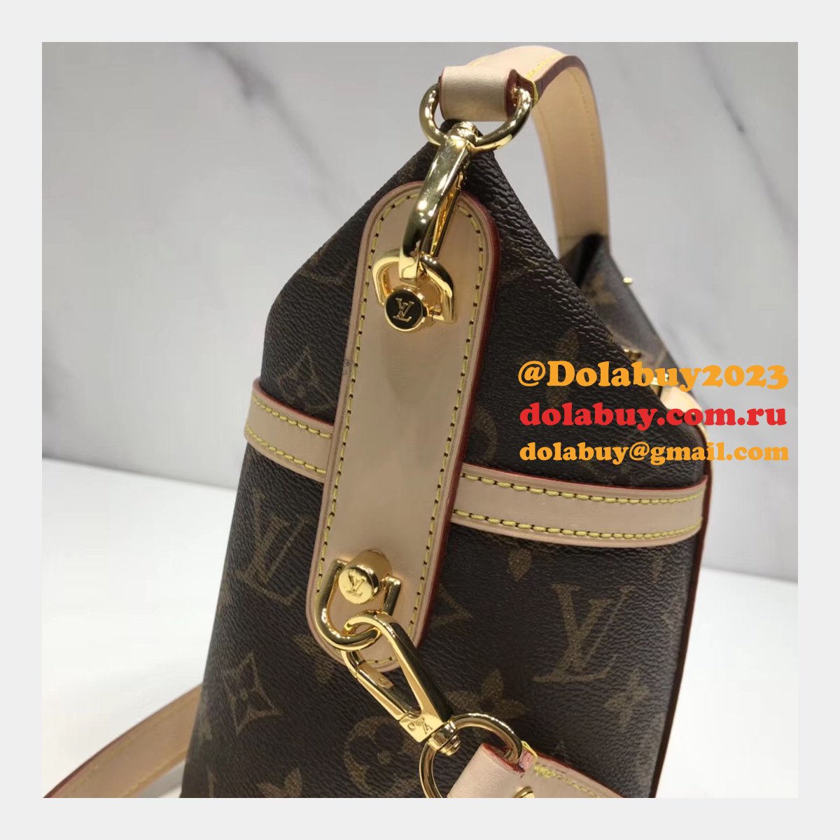 Knockoff M43587 Louis Vuitton Duffle Bag Monogram Canvas Bag