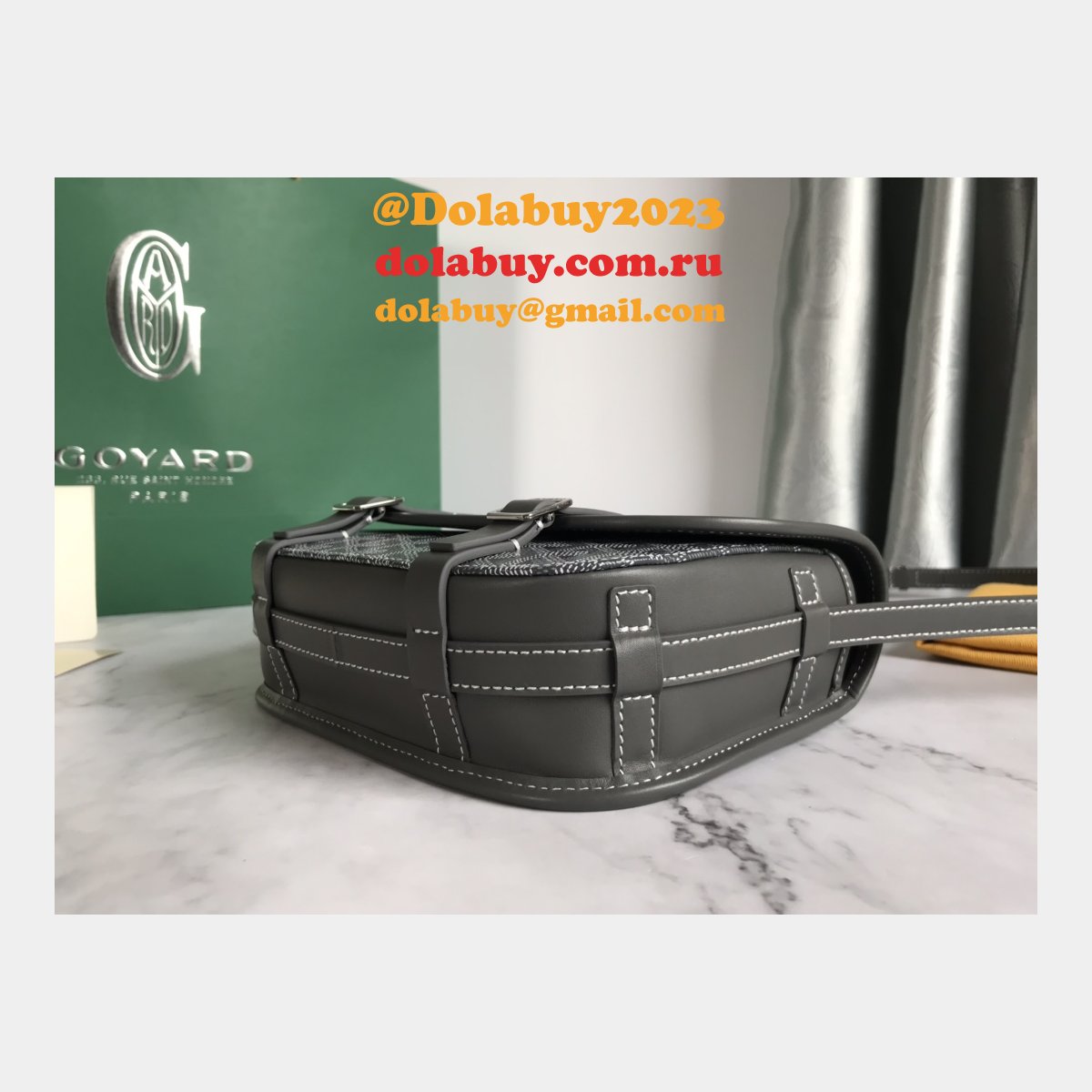 Copy Goyard Chevron Belvedere Duplicate Messenger GY020098 Fake Bag