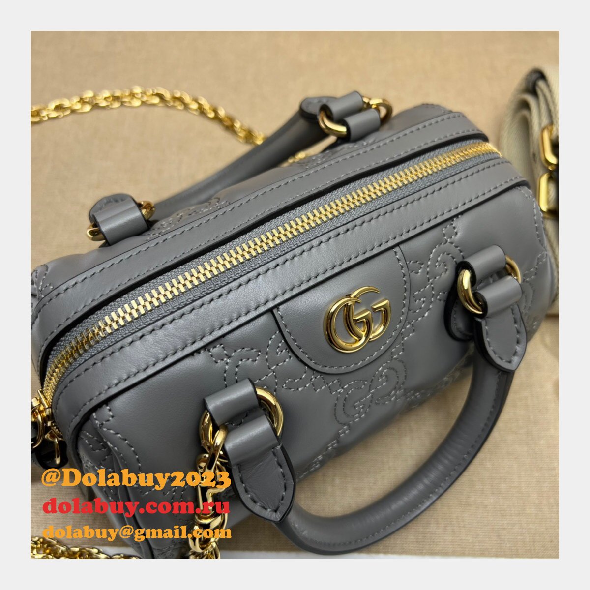 G*u*i best perfect gg matelassé leather top handle 702251 replica bag