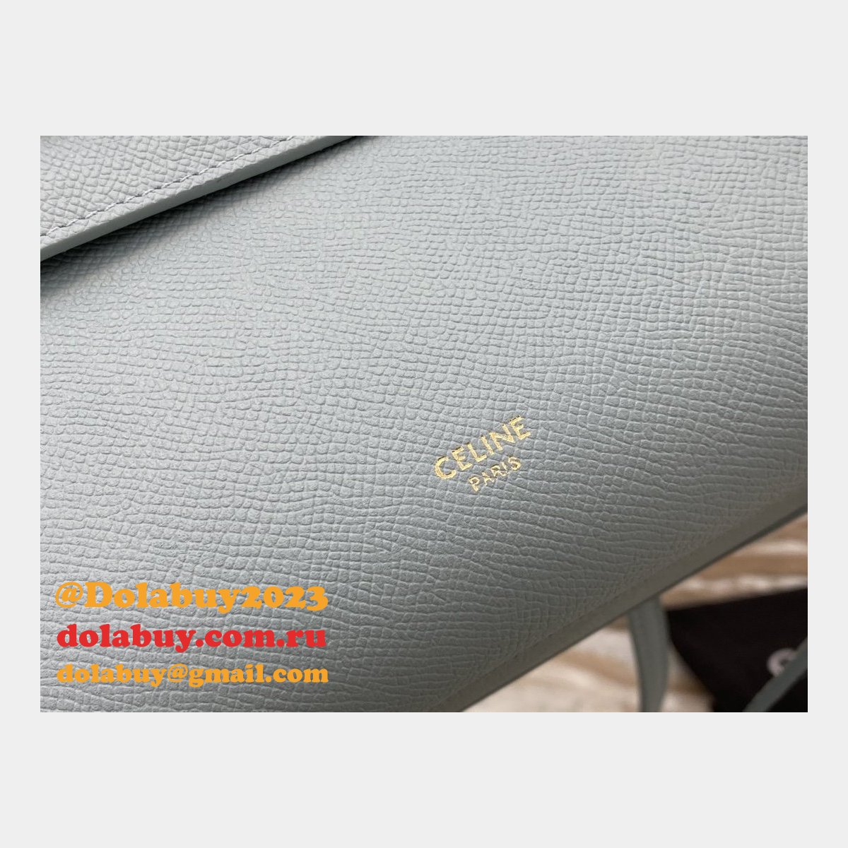 Celine Replica Grained Calfskin Nano Belt Bag Blue