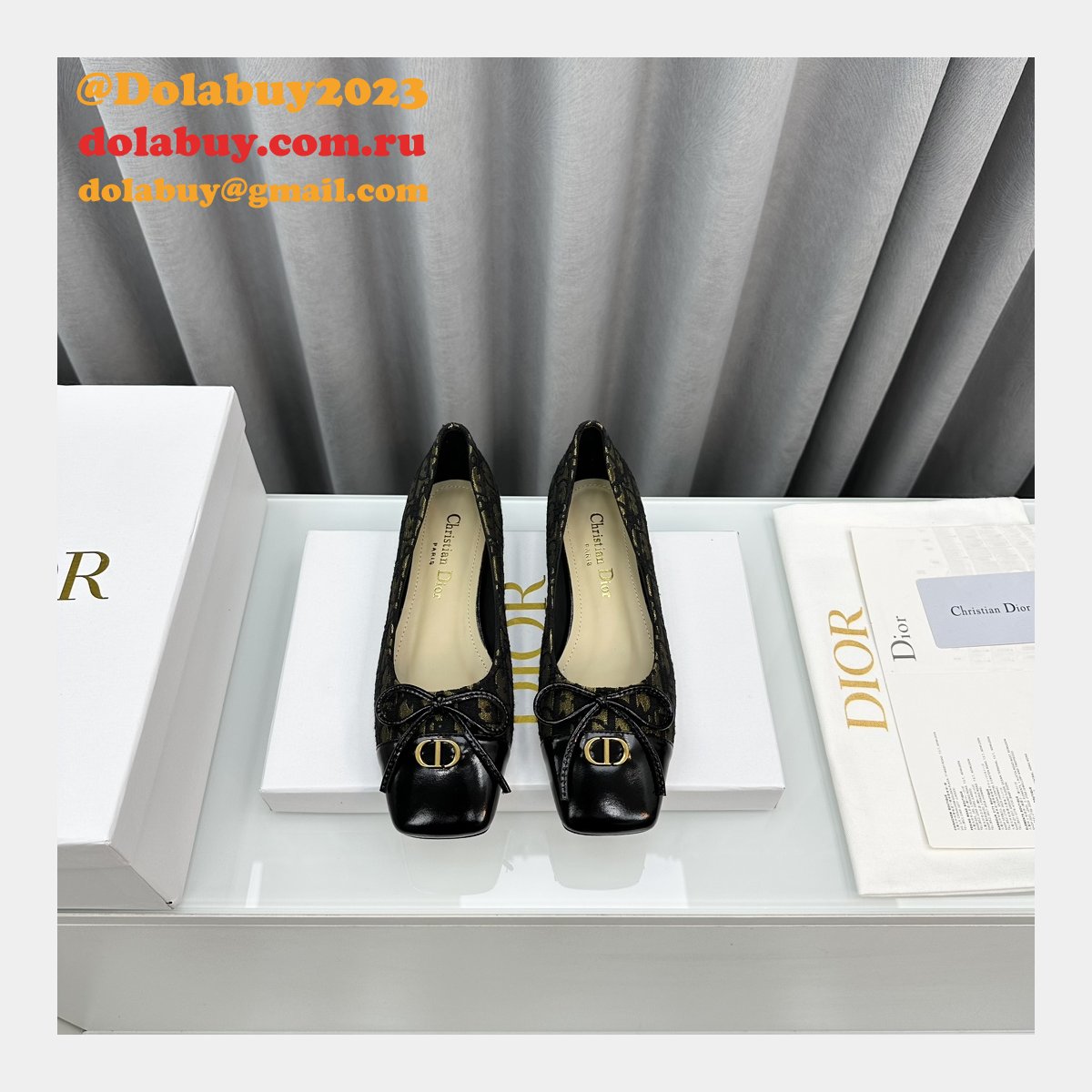 Duplicate DIOR D-Doll  BALLET FLAT Designer