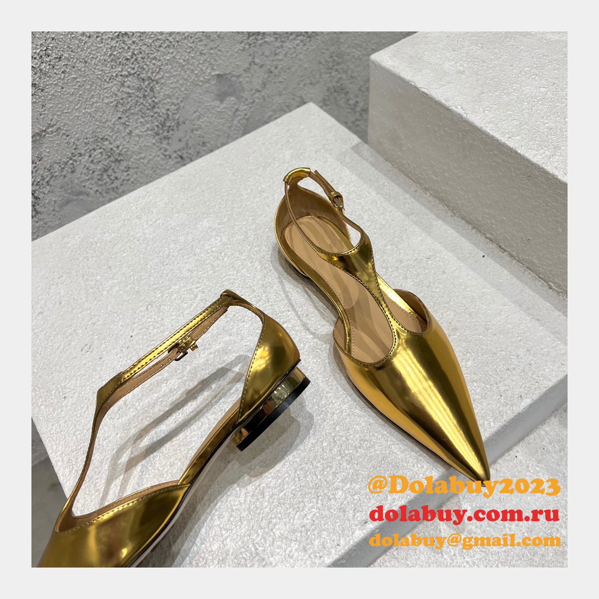 Bottega Veneta Replica Flat Pointed Toe Sandals Shoes