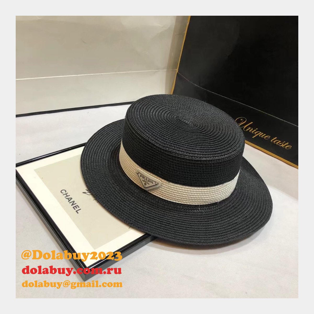 High Quality Prada Canvas foldable fisherman hat