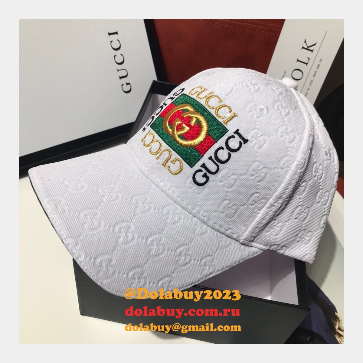 aaa+ G*u*i palace classic pattern simple embroidery logo hats