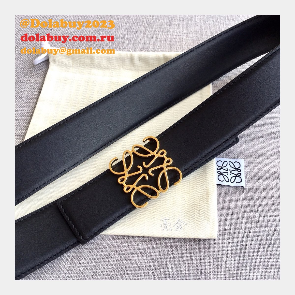 Loewe Designer Replica Top 4.0CM Width Double-Sided Cowhide Belt