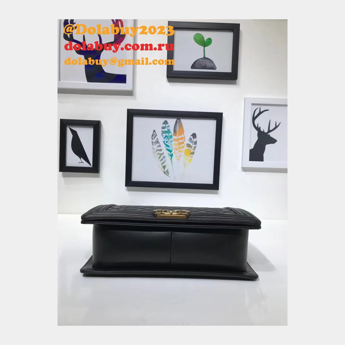 Fake CC Le Boy Cheap Mall High Quality Bags Lambskin 28cm