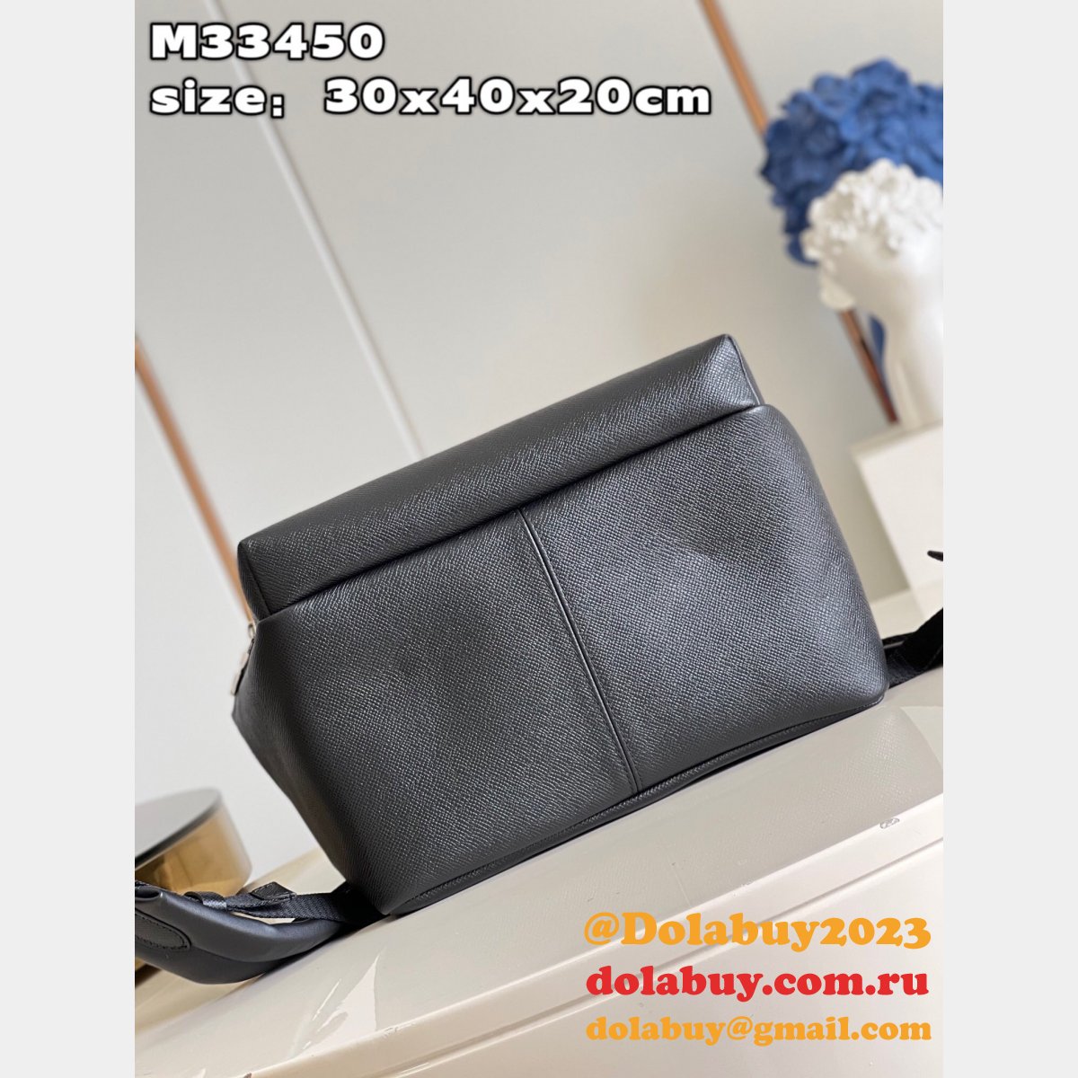 Replica BACKPACK Louis Vuitton DISCOVERY M33450 Black Taiga Bag