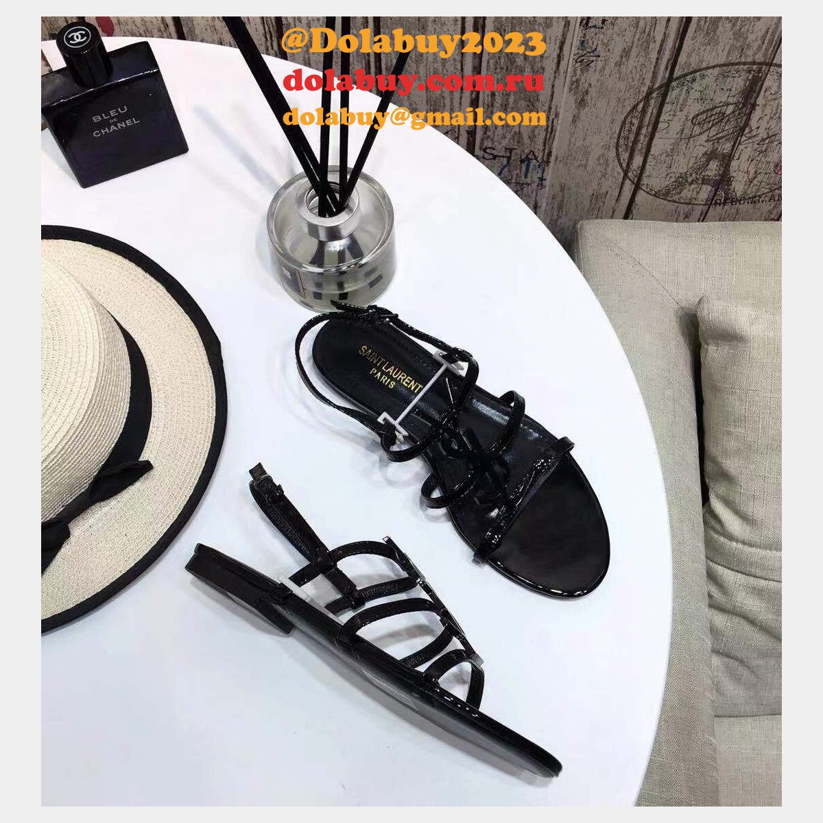 Saint Laurent Flat Sandals 003