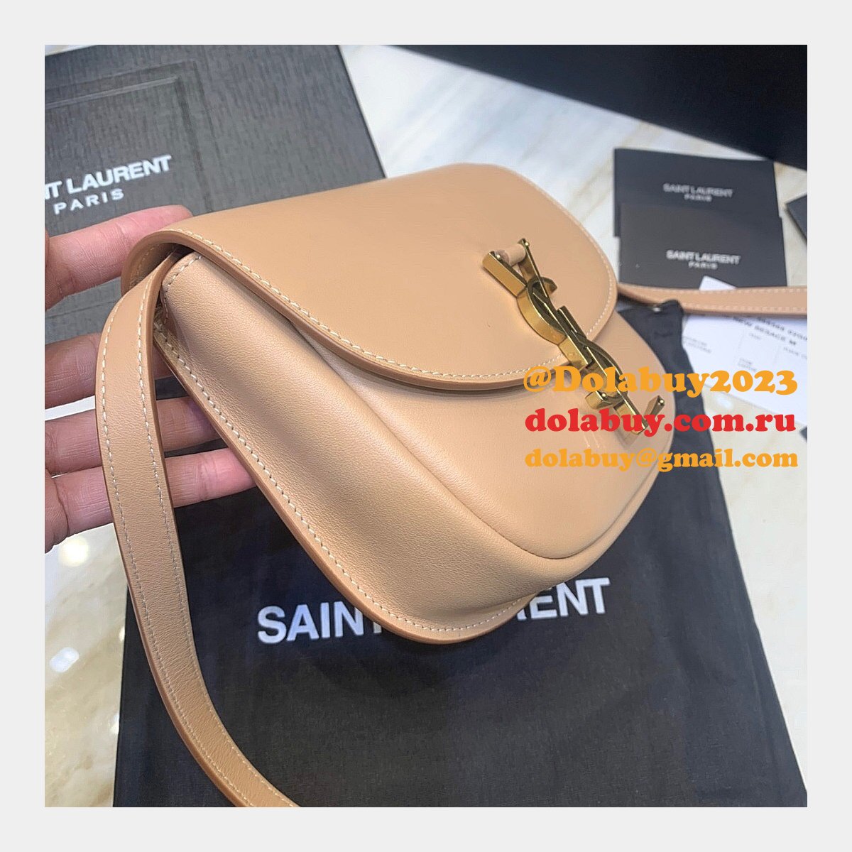 YSL Luxury Kaia small satchel 619740 smooth leather